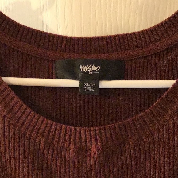 Burgundy XS Mossimo Cap Sleeve Sweater Dress - Picture 2 of 4